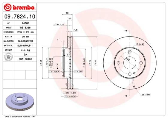 AP 24763 - Brake Disc autospares.lv