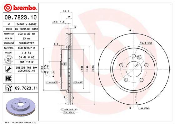 AP 24767 V - Brake Disc autospares.lv