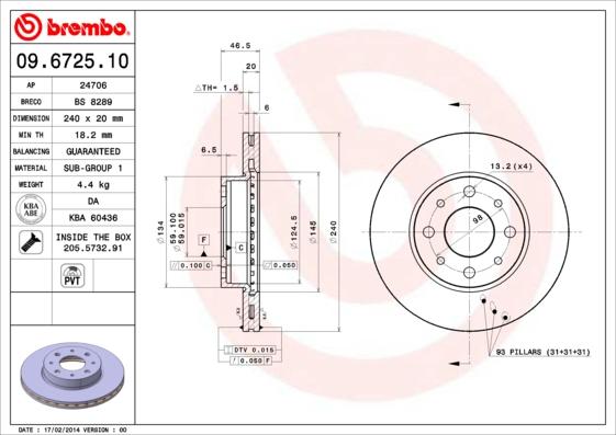 AP 24706 - Brake Disc autospares.lv