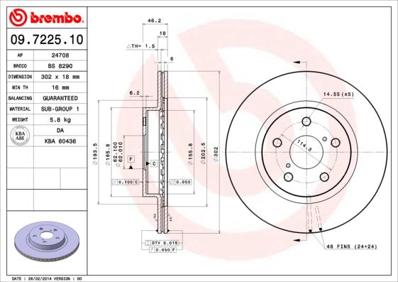 AP 24708 - Brake Disc autospares.lv