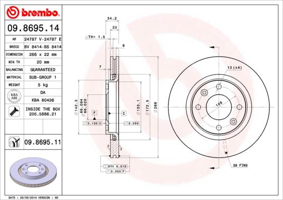 AP 24787 E - Brake Disc autospares.lv