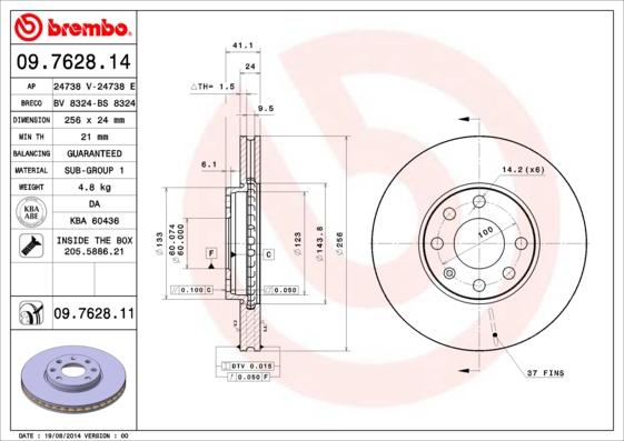 AP 24738 E - Brake Disc autospares.lv