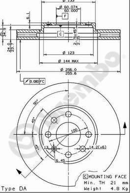 AP 24738 V - Brake Disc autospares.lv