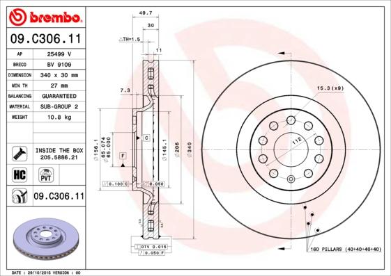 AP 25499 V - Brake Disc autospares.lv