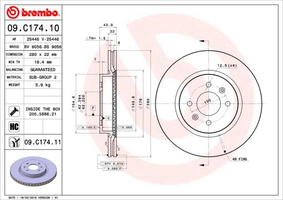 AP 25446 - Brake Disc autospares.lv