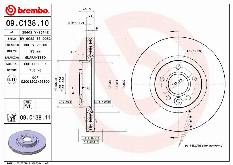 AP 25442 V - Brake Disc autospares.lv