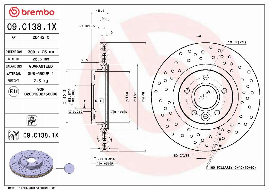 AP 25442 X - Brake Disc autospares.lv