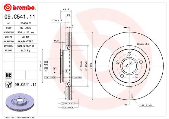 AP 25456V - Brake Disc autospares.lv