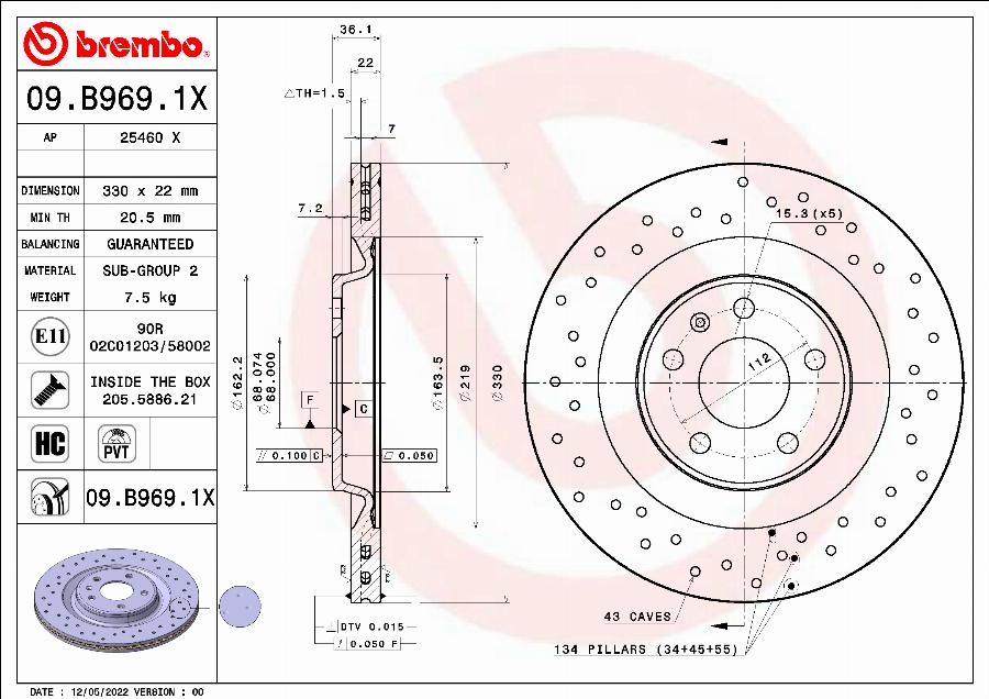 AP 25460 X - Brake Disc autospares.lv