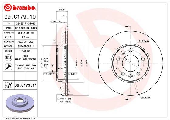 AP 25463 V - Brake Disc autospares.lv