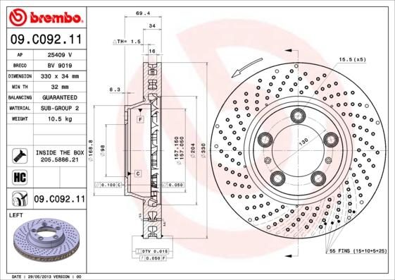 AP 25409 V - Brake Disc autospares.lv