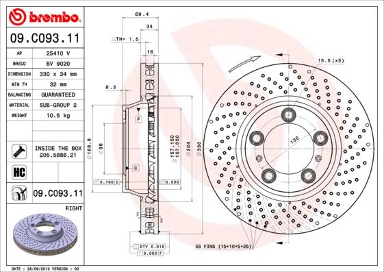 AP 25410 V - Brake Disc autospares.lv