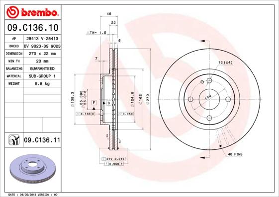 AP 25413 V - Brake Disc autospares.lv