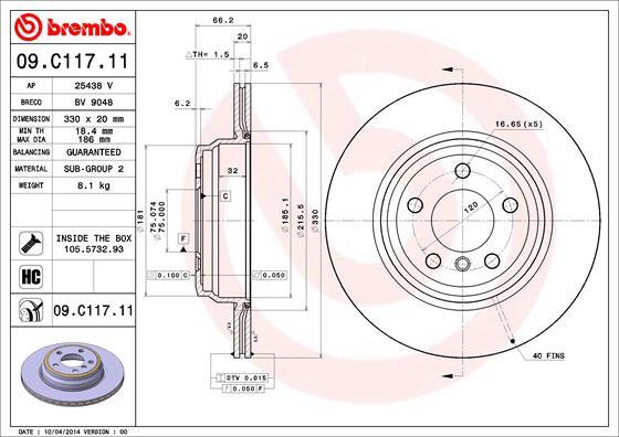 AP 25438 V - Brake Disc autospares.lv