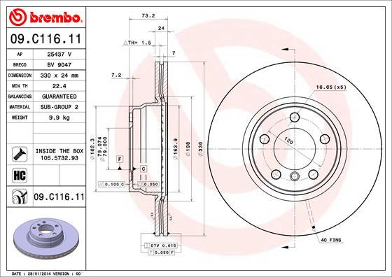 AP 25437 V - Brake Disc autospares.lv