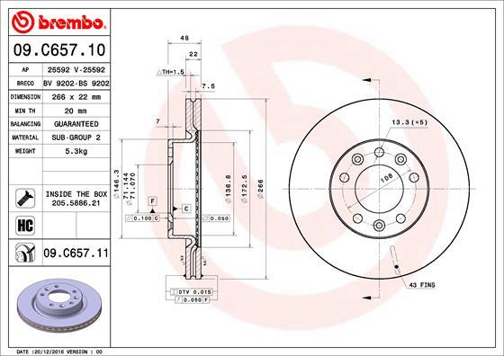 AP 25592 V - Brake Disc autospares.lv