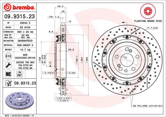 AP 25543 Z - Brake Disc autospares.lv