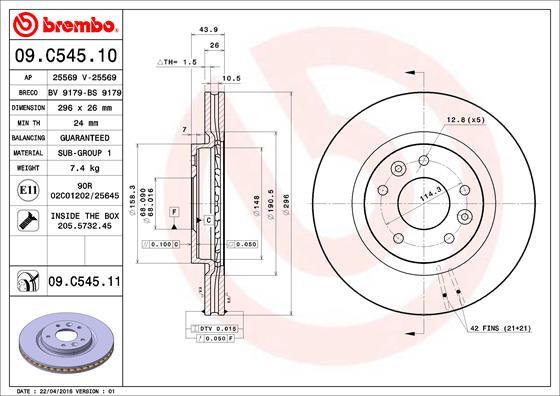 AP 25569 V - Brake Disc autospares.lv