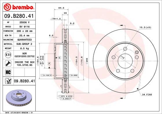 AP 25506 V - Brake Disc autospares.lv