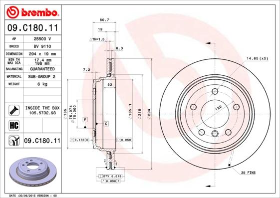 AP 25500 V - Brake Disc autospares.lv