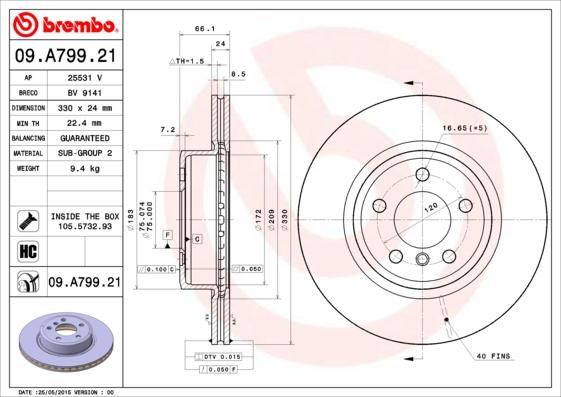 AP 25531 V - Brake Disc autospares.lv