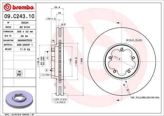 AP 25524 - Brake Disc autospares.lv