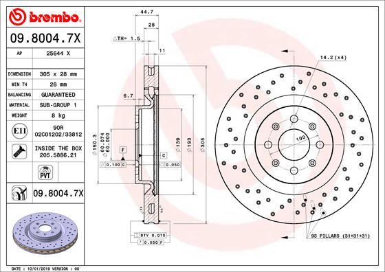 AP 25644 X - Brake Disc autospares.lv