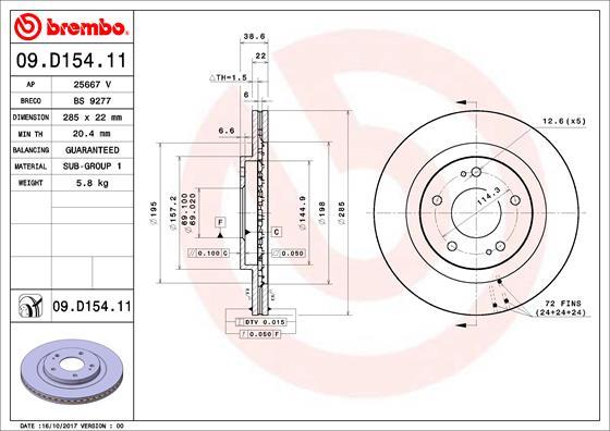 AP 25667 V - Brake Disc autospares.lv