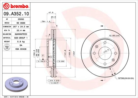 AP 25093 - Brake Disc autospares.lv