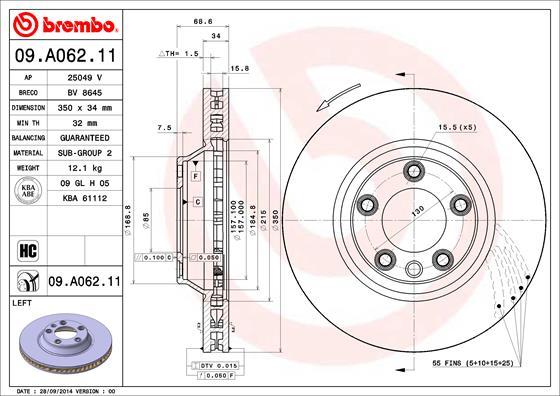 AP 25049 V - Brake Disc autospares.lv