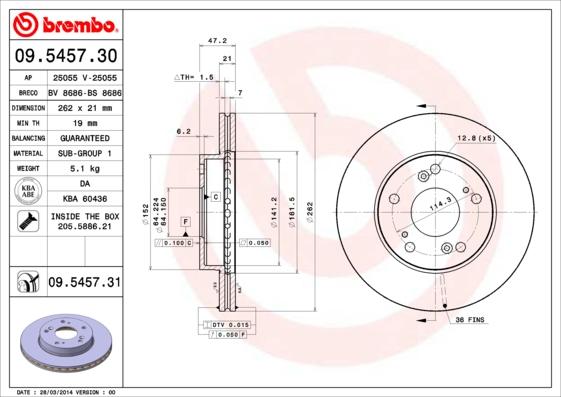 AP 25055 - Brake Disc autospares.lv