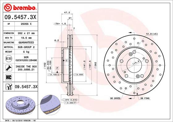 AP 25055 X - Brake Disc autospares.lv