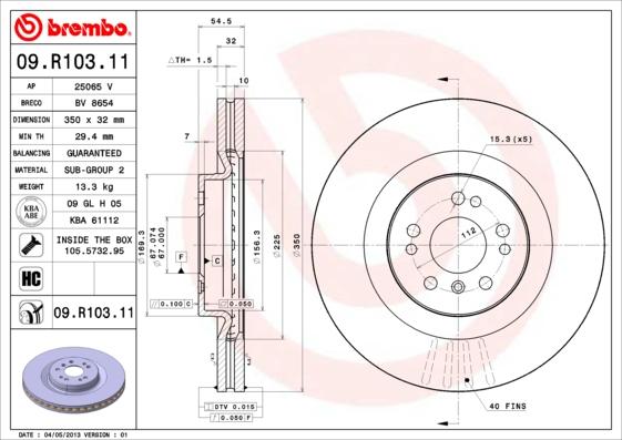 AP 25065 V - Brake Disc autospares.lv