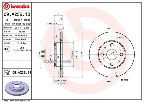 AP 25060 V - Brake Disc autospares.lv