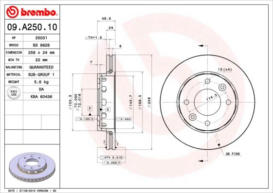 AP 25031 - Brake Disc autospares.lv