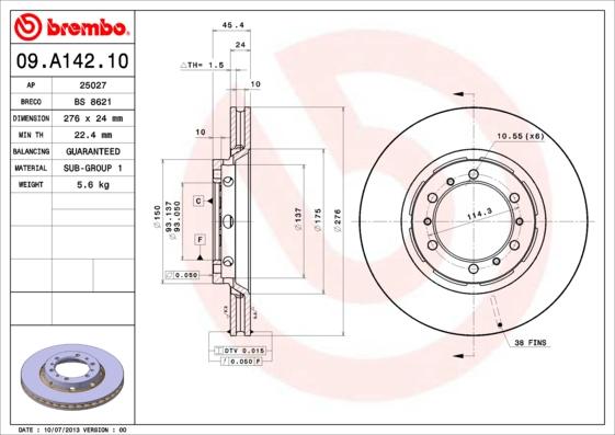 AP 25027 - Brake Disc autospares.lv