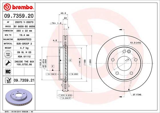 AP 25070 V - Brake Disc autospares.lv