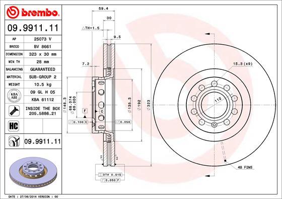 AP 25073 V - Brake Disc autospares.lv