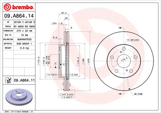 AP 25195 E - Brake Disc autospares.lv