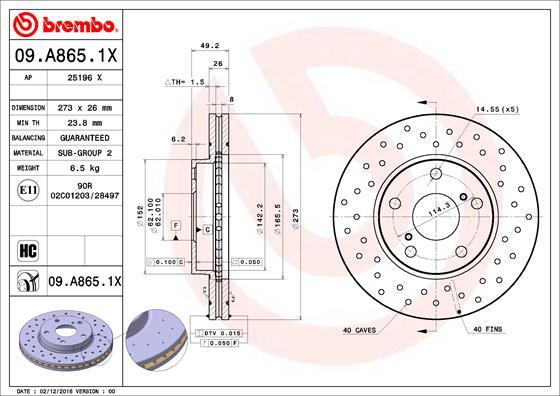 AP 25196 X - Brake Disc autospares.lv