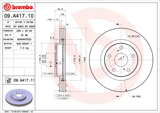 AP 25190 - Brake Disc autospares.lv