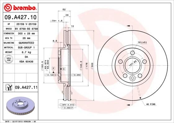 AP 25159 V - Brake Disc autospares.lv