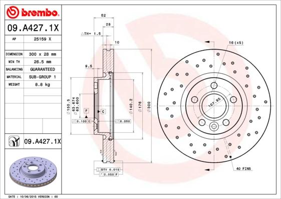 AP 25159 X - Brake Disc autospares.lv