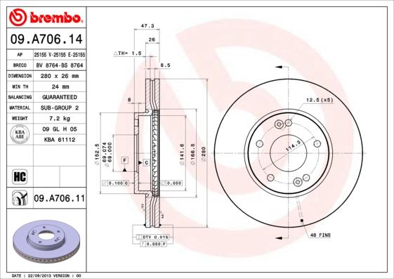 AP 25155 V - Brake Disc autospares.lv