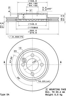 ST-Templin 53.111.30880 - Brake Disc autospares.lv