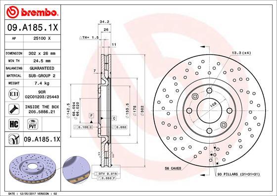 AP 25100 X - Brake Disc autospares.lv