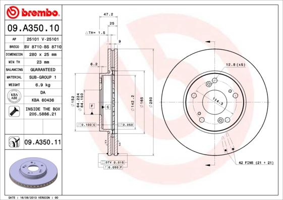 AP 25101 V - Brake Disc autospares.lv