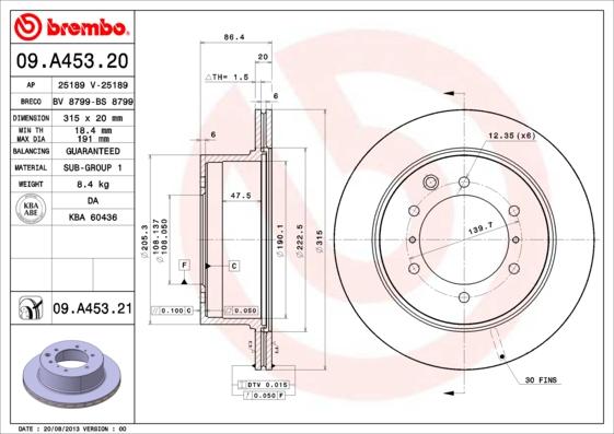 AP 25189 V - Brake Disc autospares.lv