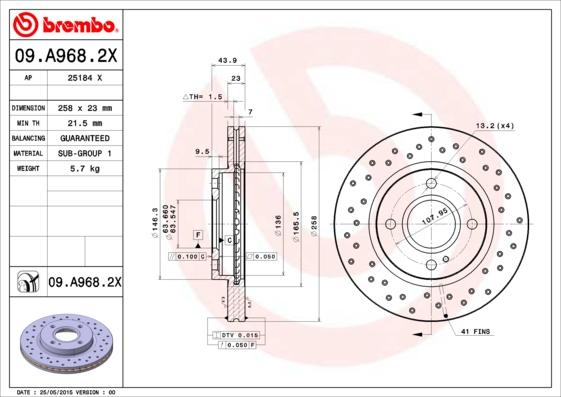 AP 25184 X - Brake Disc autospares.lv