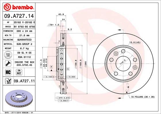 AP 25182 E - Brake Disc autospares.lv